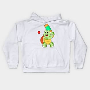 Turtle Cricket Cricket bat Kids Hoodie